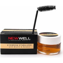Renas Store New Well Eyebrow Stabilizer Kaş Sabitleyici Jel, Biotin & Keratin Içerikli, Şeffaf Formül, 15 G