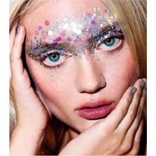 Renas Store Jel Form Makyaj Simleri Glitter Işıltılı Yüz Makyajı Beyaz, HBRE23