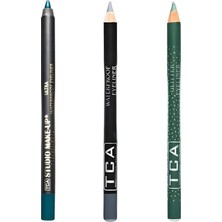 Renas Store Tca Studıo Make-Up Professıonal Make Up 3'lü Ultra Waterproof Suya Fayanıklı Eyeliner Göz Kalemi Seti