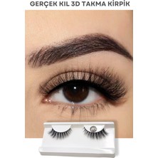 Renas Store Ruby Face Doğal Görünümlü Gerçek Kıl Tam Boy Ipek Takma Kirpik (1 Çift) - Mink Eyelash No: JH12