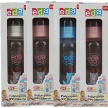 Eda Bebe Bebek Biberon 250 ml 4 Adet Karma Renk Gönderilir