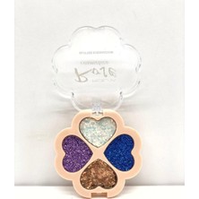 Renas Store Hb Tasarım Rose 4'lü Kalpli Glitter - Glıtter Eyeshadow, SERASHINEGOZFARI108
