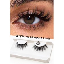 Renas Store Ruby Face Doğal Görünümlü Gerçek Kıl Tam Boy Ipek Takma Kirpik (1 Çift) - Mink Eyelash No: Pd-01