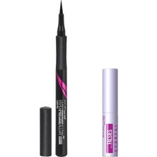 Renas Store Maybelline New York Hyper Precise All Day Eyeliner 701 Matte Onyx (Mat Siyah) & Mini Falsies Surreal Maskara 4.7 ml Makyaj Seti