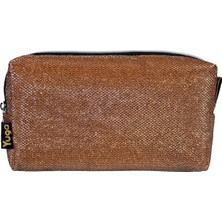 Renas Store Yuga Makyaj Çantası Simli Bronz