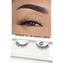 Renas Store Ruby Face Doğal Görünümlü Gerçek Kıl Tam Boy Ipek Takma Kirpik (1 Çift) - Mink Eyelash No: N8