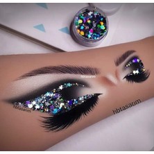 Renas Store Hb Tasarım Jel Glitter Siyah-Gümüş Yıldız Detaylı Sim, Serashinegozfarı3