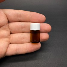 Renas Store 2 ml Beyaz Kapaklı Kahverengi Cam Şişe, 2 cc Kapaklı Cam Şişe x 24 Adet