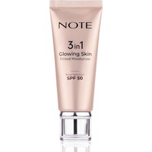 Renas Store Note Cosmetics 3 In 1 Glowing Skin Tinted Moisturizer 50 Spf Işıltılı Aydınlatıcı Krem