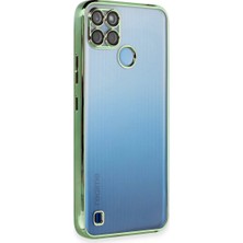 The Gencoo Realme C25Y Kılıf Razer Lensli Silikon - Yeşil