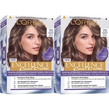 Renas Store L’oréal Paris Excellence Cool Creme 7.11 Ekstra Küllü Kumral 2'li Set