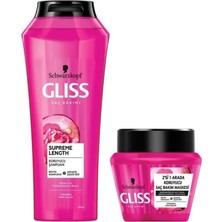 Renas Store Gliss Supreme Length Uzun Saçlara Özel Bakım Seti, Şampuan 500 Ml, Maske 300 ml