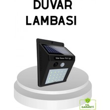 Hace Bazaar 20 LED Güneş Paneli Aydınlatma – Fotoselli ve Hareket Algılamalı Dış Mekan Duvar Lambası