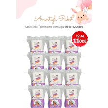 Renas Store Lux 12 Al 11 Öde Kare Bebe Temizleme Pamuğu 60' Lı