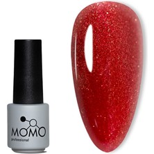 Renas Store Momo Professional Kalıcı Oje S027 Yoğun Işıltılı Bordo Kırmızı 4 ml