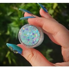 Renas Store Hb Tasarım Simli Far Glitter Jel Far Şeffaf Parıltılı Bebek Mavi, Serashinegozfarı54