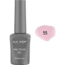 Renas Store Alıx Avıen Açık Pembe Kalıcı Oje 55-Yoğun Renk Veren Jel Oje 12 Ml-Nail Uv Gel Polish 55