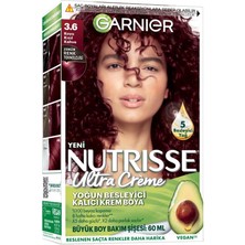 Renas Store Garnier Nutrisse Yoğun Besleyici Kalıcı Krem Saç Boyası 3.6 Koyu Kızıl Kahve