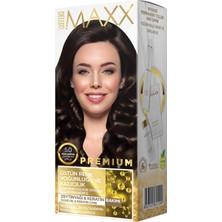 Renas Store Maxx Deluxe Premıum Yarı Kit Set Saç Boyası 5.0 Açık Kahve