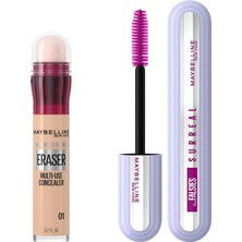 Renas Store Maybelline New York Instant Anti Age Eraser Kapatıcı - 01 Light & Falsies Surreal Maskara Makyaj Seti
