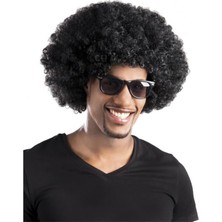 Renas Store Parti Aksesuar Siyah Renk Kıvırcık Afro Bonus Peruk Parti Peruğu