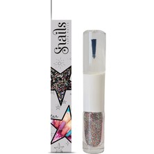 Renas Store Snails Safe Nails 510219 Çocuk Parlak Oje 2'si 1 Arada, Renkli, Top Coat & Parlak Pudra, Peel-Off Formule, Çıkarılabilir, Su Bazlı, Zararsız, Vegan