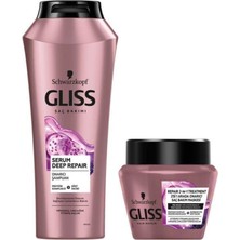 Renas Store Gliss Serum Deep Repair Onarıcı Şampuan 500 ml ve Saç Maskesi 300 ml Seti