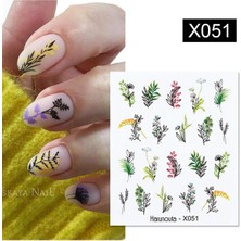 Renas Store Tırnakmania Su Transferli Nail Art Sticker X051 (50127-9) 3911