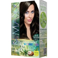 Renas Store Maxx Deluxe Natural Beauty Amonyaksız Set Saç Boyası 3.0 Koyu Kahve