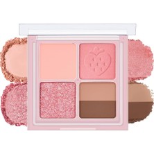 Renas Store Peripera Mat, Parıltılı Tonlarda 5'li Far Paleti Ink Pocket Shadow Palette (07 Spring Strawberries)