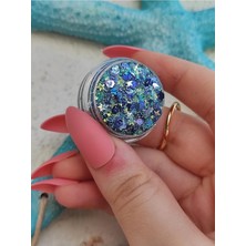 Renas Store Glitter Jel Far Simli Yüz ve Vücut Simi Blue Parlak Glitter 5ml