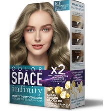 Renas Store Color Space Infınıty Set Saç Boyası 8.11 Yoğun Küllü Açık Kumral