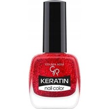 Renas Store Golden Rose Keratin Nail Color Glitter No: 415 - Keratin Içerikli Güçlendirici Parlak Oje
