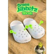 Seyuse Terlik Süsü Shrek Kulakları  Premium Hediyelik Jibbitz, Gece Karanlıkta Parlayan Eğlenceli Aksesuar  Charm Glow In Dark