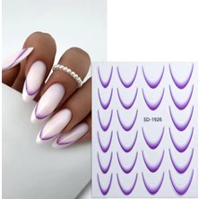 Renas Store Fontenay 5d Tırnak Stickerları - 5d Nail Stickers SD-1926 Renkli