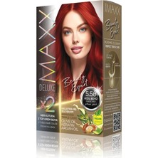 Renas Store Maxx Deluxe Beauty Expert Haır Color (Keratin)'li 1 Kutu (2 x 50 Ml) (Kızıl Büyü 5.56)