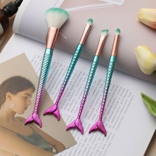 Renas Store Mor Salkım Home Balıklı Nail Art Makyaj Fırçası 4 Adet Modern Tasarım 431550