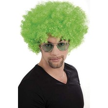 Renas Store Bulutretail Yeşil Renk Kıvırcık Afro Bonus Peruk