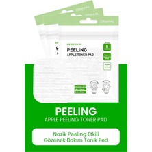 Renas Store Dermal Elma Özlü Peeling Tonik Pedi, Gözenek Temizleyici ve Aydınlatıcı, 8 Adet