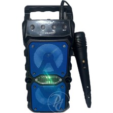 Prepare Karaoke Bluetooth Hoparlör Taşınabilir Kablosuz USB Subwoofer Rgb Işık Fm Sd Mikrofonlu Ses Bombası