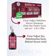 Renas Store Bioxcin Forte Şampuan 3 Al 2 Öde (3X300ML) & Forte Yoğun Saç Dökülmesine Karşı Bitkisel Serum (50 Ml), DOLUNAYFORTESETBIOXCINN1818SET
