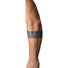 Renas Store Geometrik Şekiller Kol Bant Şerit Yarı Kalıcı Aylık Yapıştırma Geçici Dövme 24 cm