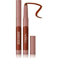 Renas Store L'oreal Paris Infaillible Matte Lip Crayon Kalem Mat Ruj - 109 Flirty Toffee 1 Paket (1 x 12.7 G)