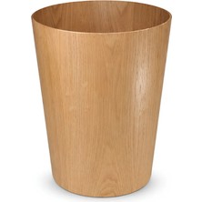 Vivarel Ahşap Yuvarlak Banyo ve Çalışma Odası Çöp Kovası 28 x 15 x 30 cm