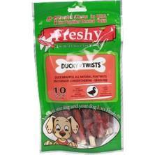 Renas Store Freshy Ördek Kaplı Sütlü Burgu Köpek Ödülü 90 gr 10 Lu Renkli