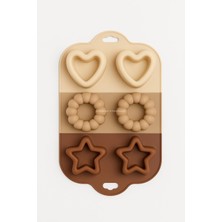 Renas Store Busstier 2 Adet 6’lı Silikon Cupcake Muffin Kek Kalıbı Isıya Dayanıklı Yapışmaz Gıda Dostu Renkli Esnek Muffin Kalıbı Kolay Temizlenen Mini Kek Kalıbı Pratik Modern Mutfak Için (Yıldız/kalp)