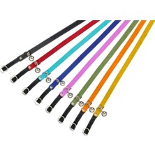 Renas Store Karlıe Kadife Kedi Tasma Çıng. 30 cm Açık Mavi
