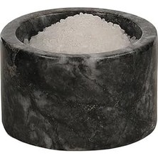 Renas Store Nero Mermer Baharatlık 6X10 cm Mermer Tuzluk Biberlik Dekoratif Baharatlık Siyah