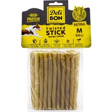 Renas Store Doggie Delibon Gerçek Deriden Kalın Burgu Çubuk, THICKX50PCS., Natural