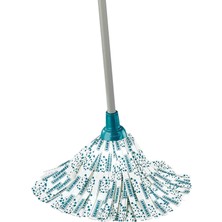 Renas Store Leifheit Classic Mop Viskoz, Viskoz ve Polyester, Fayans ve Taş Zeminlerde Inatçı Lekeler Için, 1,25 M Çelik Sap, Ekstra Süper Paspas, 60°c'de Yıkanabilir, Esnek Paspas Başı Şeritleri